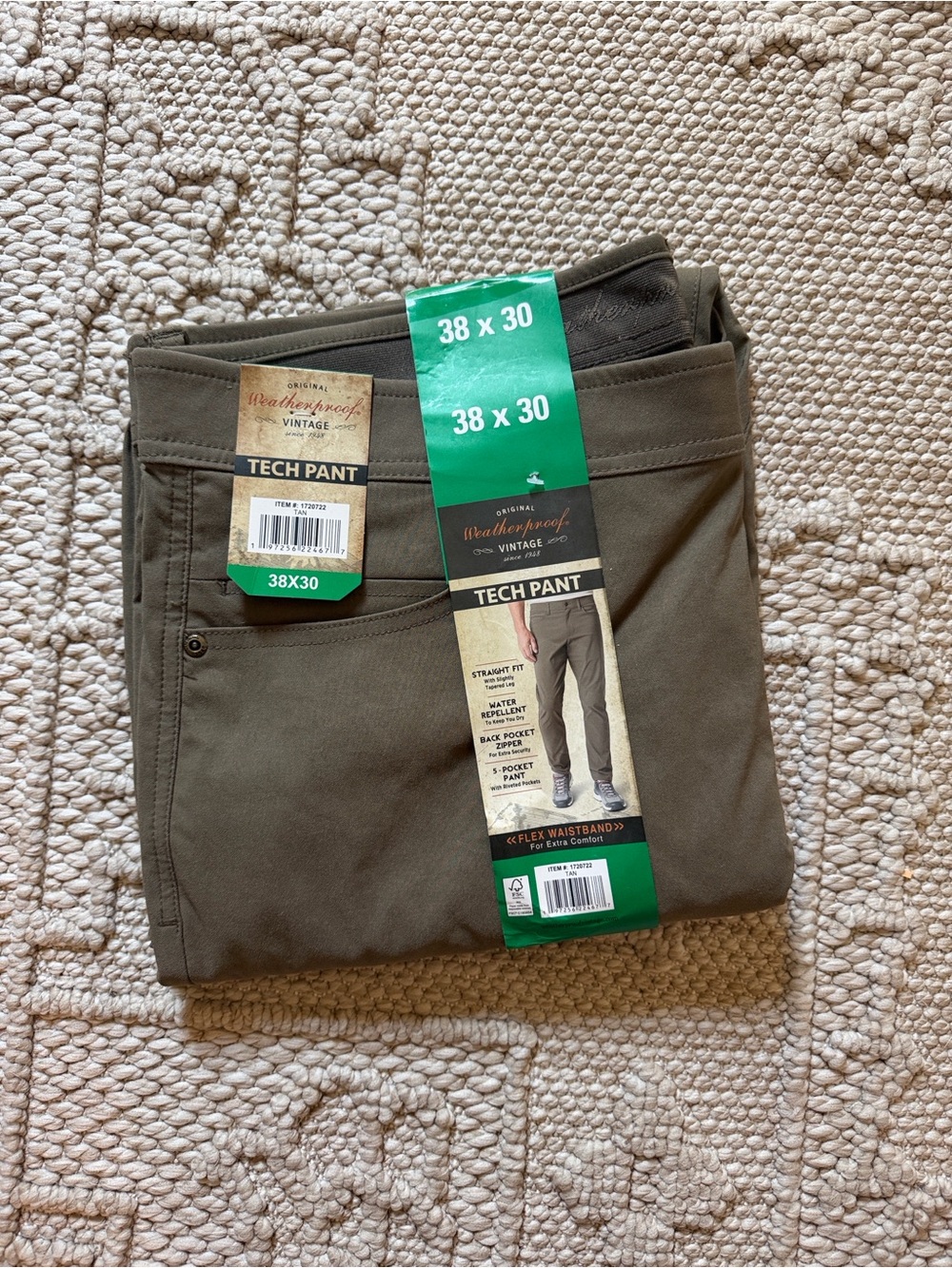 Weatherproof Men’s Tech Pant - Olive Green